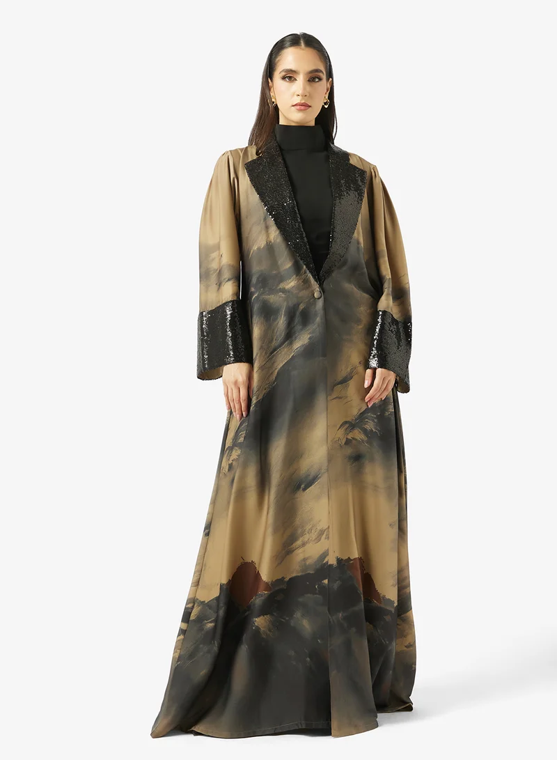 High Neck 2PCS Set Maxi Dress